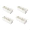 4 Pieces Compartment Organizer SpaceSaving Desktop Storage Bin LowProfile Stationery Holder for