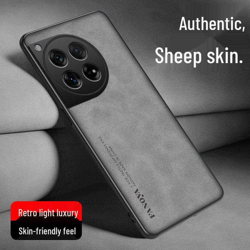 OnePlus Turbo6V Phone Case - Light Luxury Leather Texture, Retro Frosted Protective Case for OnePlus ACE6/1+15R