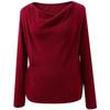 Sancai Women's Plus Size Cowl Neck Knitted Sweater
