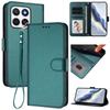 For Honor X8c 4G Leather Case Wallet Stand Phone Cover with Wrist Strap