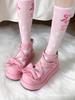 Spot | Sweetheart Fudge | Original lolita platform cross strap cute round head flat bottom doll bow lo shoes