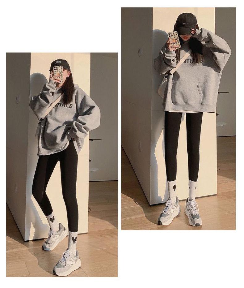 Women's High-Waisted Fleece-Lined Shark Pants - Warm Barbie Yoga Leggings for Autumn/Winter