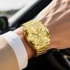 Tonneau Chronograph Men's Watches 30m Waterproof Quartz Original Wristwatch Stainless Steel Luminous Watch