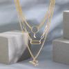 Elegant Gold Star And Moon Multi Layer Necklace For Women Perfect For Everyday Fashion