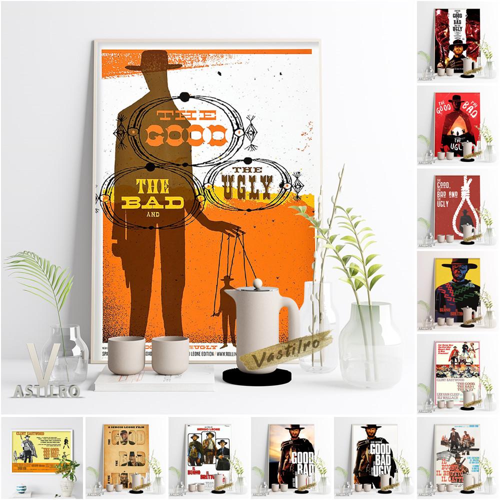 

Классический постер фильма «Хороший, плохой и злой» в стиле вестерн, ковбойский персонаж, винтажная картина маслом, винтажное искусство