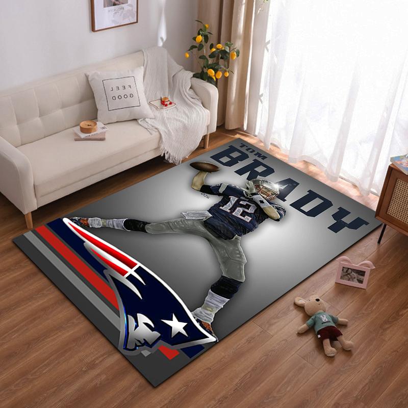 "Patriots Player Action Rug Design - Non-slip rug suitable for living room and bedroom sofas sofas"