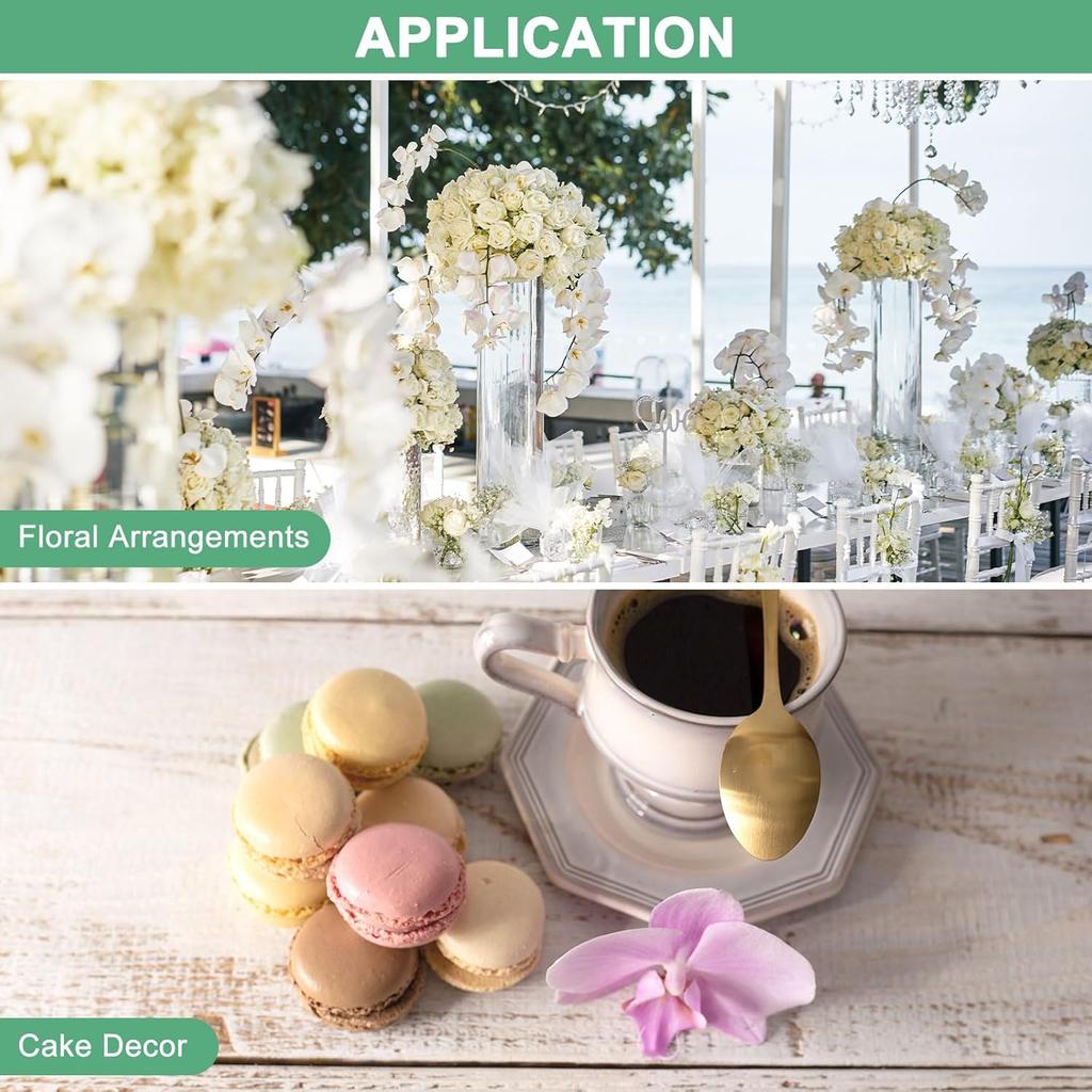 20-Pack Artificial Orchid Flower Heads, Silk Faux Butterfly Flowers Head for Wedding/Bouquet/Bridal/Party Decor, Fake Phalaenopsis Petals Bulk [2.76