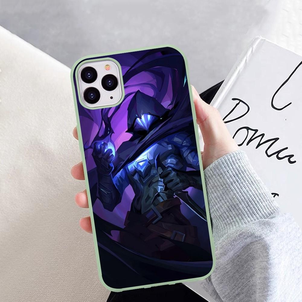 

Valorant O-Omen Phone Case for iPhone 14 11 12 13 Mini Pro Xs Max 8 7 6 6S Plus X XR Solid Candy Color Case iphone 12 mini