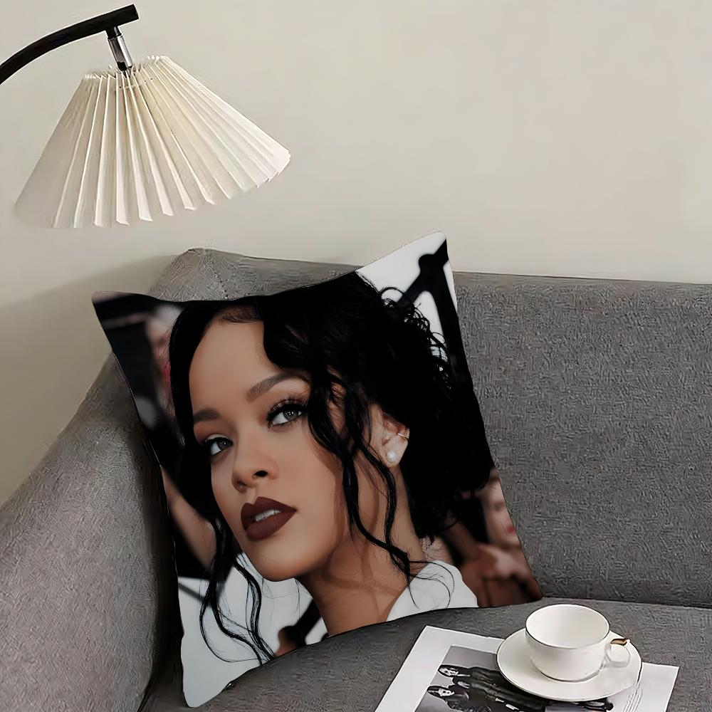 R-Rihanna Famous Cushion Cover Pillowcase Ultra Soft Skin Friendly Fabric Cloud Like Comfort & Concealed Zipper
