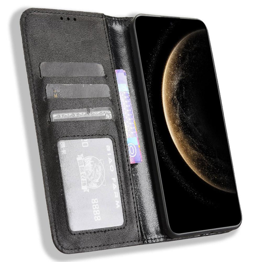 

For Huawei Mate 70 Leather Case Wallet Stand Retro Texture Phone Cover Brown