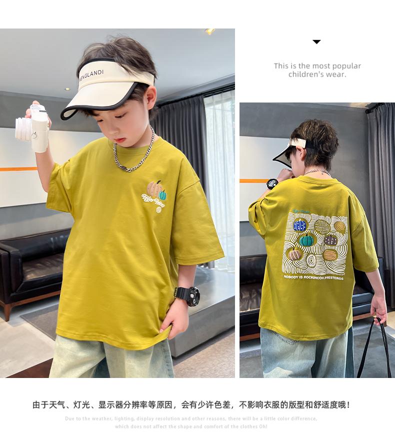 Children's Clothing, Boys' Short Sleeved T-shirt, Summer Clothing, 2026 New Item, Mid Size Children's Summer Half Sleeved Boys' Top, T