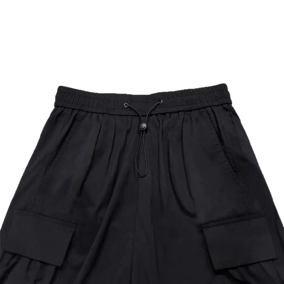 2025 Men's High-Waist Quick-Dry Wide-Leg Cargo Parachute Pants
