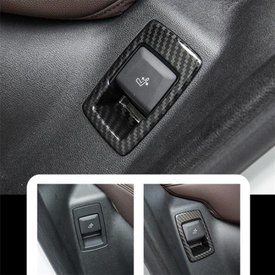Carbon Fiber 4X Rear Seat Adjustment Button Cover Trim For BMW X3 G01 2018-2022