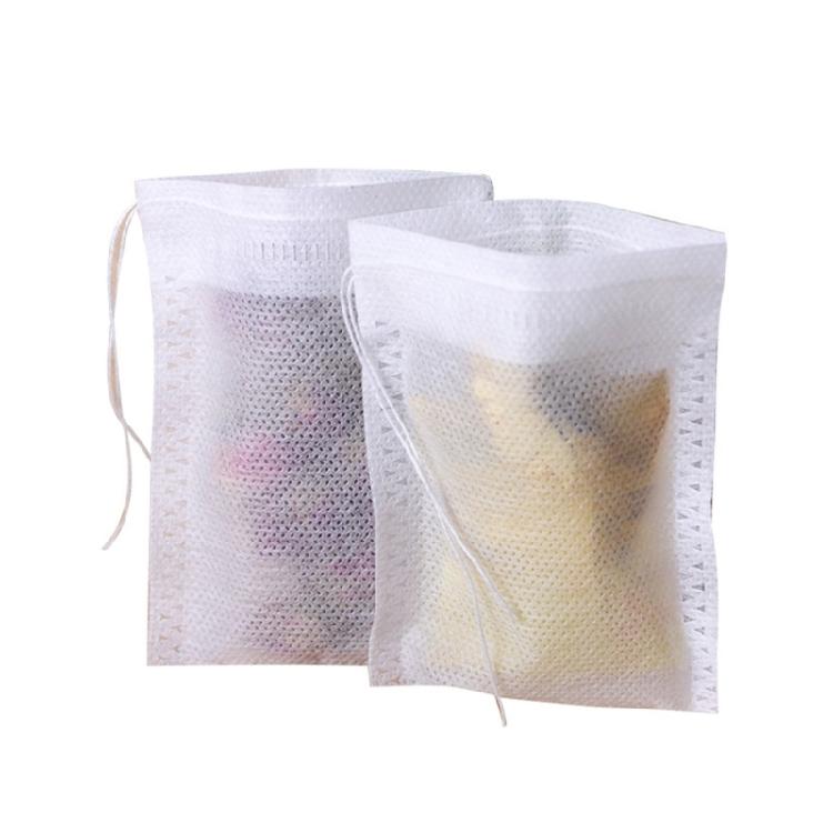 Pack of 100 Drawstring Empty Tea Bags for Loose Tea, Herbs, and Coffee