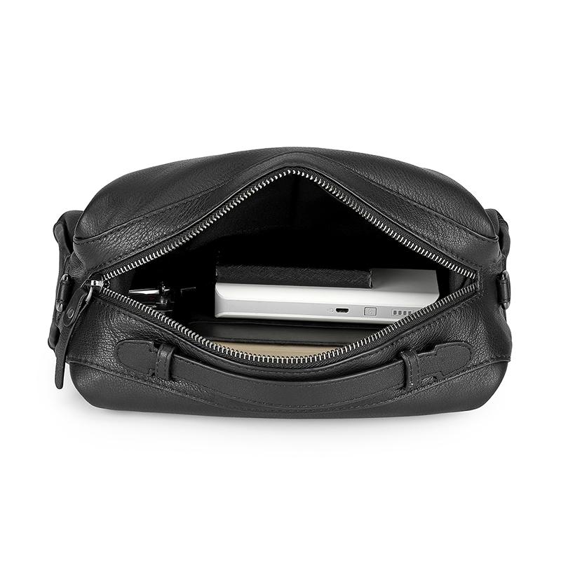 New JAGUAR Cow Leather Crossbody Bags Shoulder Bags Handbags Regular Men's Black JX1230383101