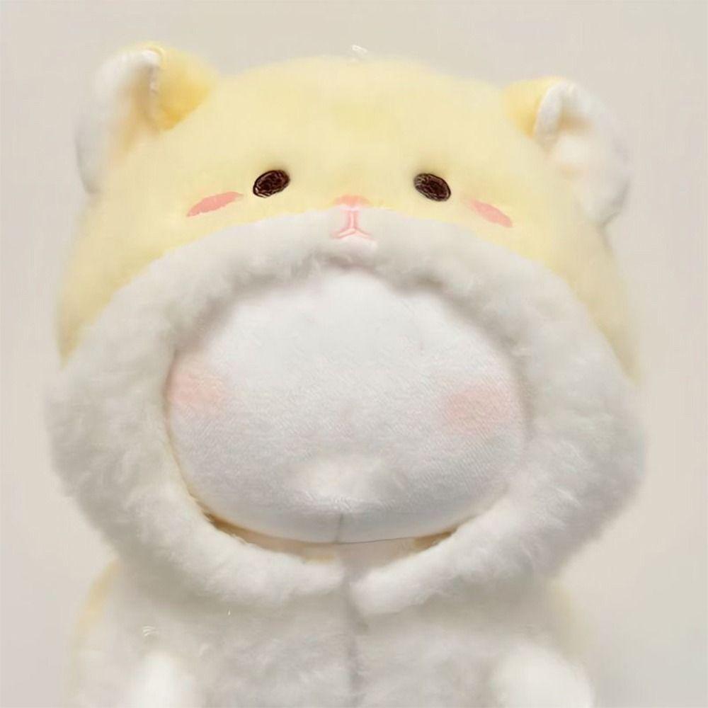 Cute 10cm Clothes Cartoon Hamster Yellow Jumpsuits Set Playing House Hairy Miniature Pajamas Gift