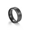 Men's Fashion Titanium Steel Ring Black Matte Combination Sizes 6-13 - Stylish Accessory for Casual Wear