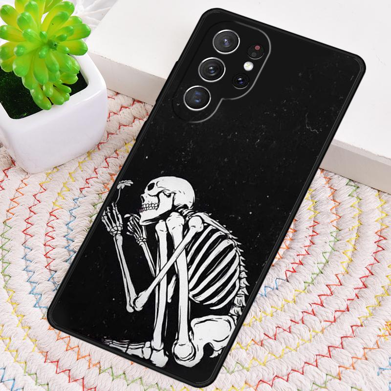 Skeleton Spooky TPU Phone Case For Samsung Galaxy note 10 pro S26 S25 S24 S23 S22 Ultra Plus S21 FE S20 Shockproof Cover