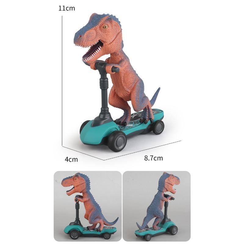 Children's Toys Dinosaur Velociraptor Tyrannosaurus Animal Pull Back Finger Scooter Small Toy Model