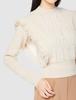 FRAY I.D. Women's Fringe Jacquard Knit Pullover FWNT215253 White