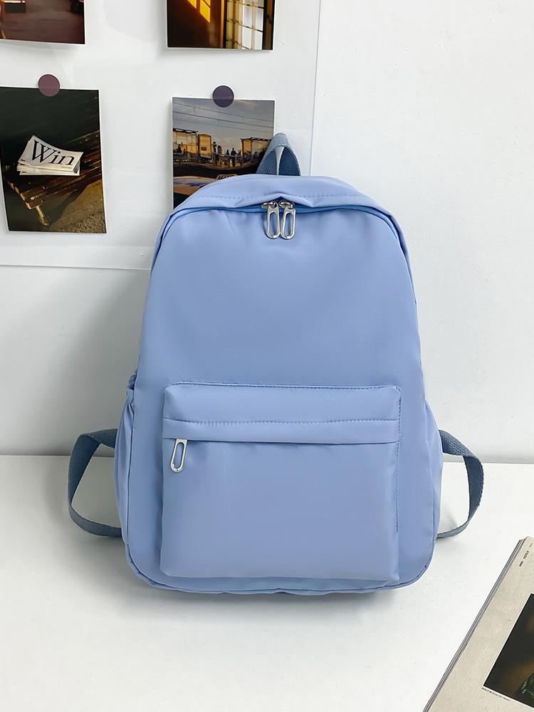 Schoolbag Casual Large Capacity Backpack Ins Style Fashion Girl Korean Version Solid Color Simple College Student Schoolbag Travel Backpack