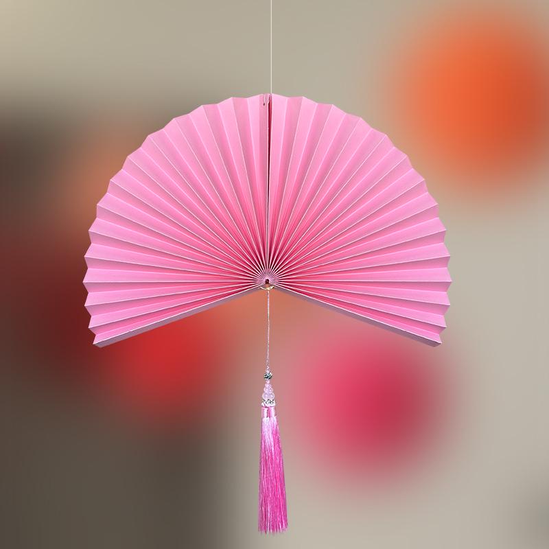 Wedding Décor Set: Honeycomb Balls, Folding Fans & Double Happiness Pendants for Groom's Room