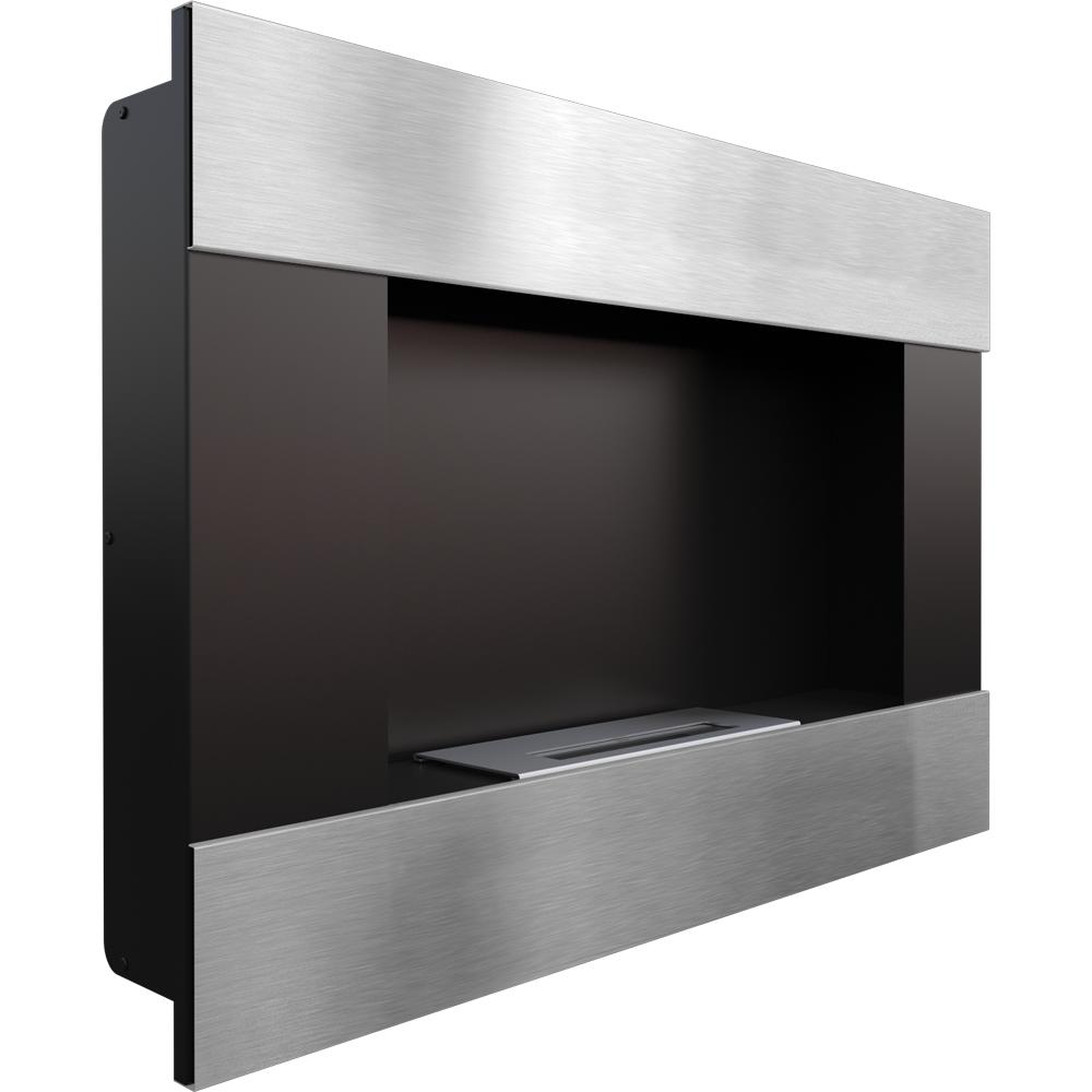 Wall Mounted Bioethanol Fireplace BRAVO TÜV Inox