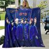 BTS 3D Kpop Bangtan Boys Couverture de lit Bureau Maison Randonnée Pique-nique Couette Épaisse Couvre-lit Tendance Couverture en Flanelle