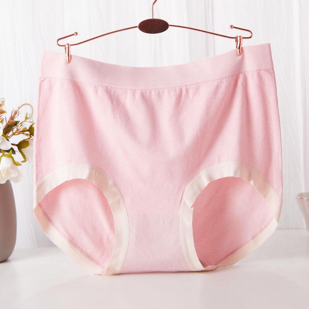 Plus Size Modal Cotton Seamless Mid-High Waist Triangle Panties for Women