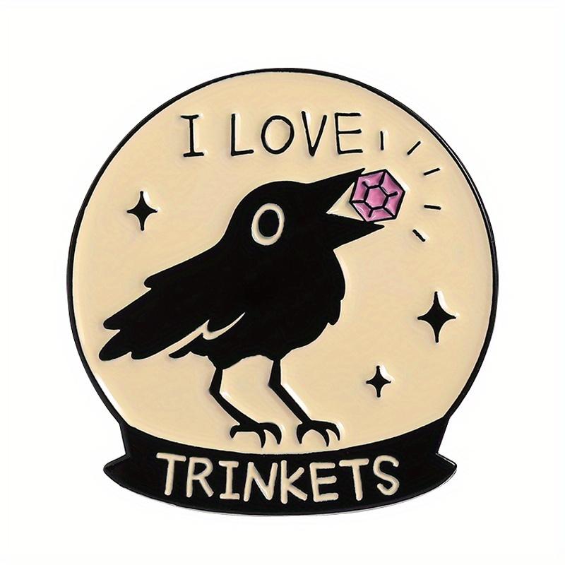 1pc Cute black bird pin -Alloy Metal Brooch for Jackets, Bags, Hats - Gifts for Women, Bird Lovers, Everyday Accessories