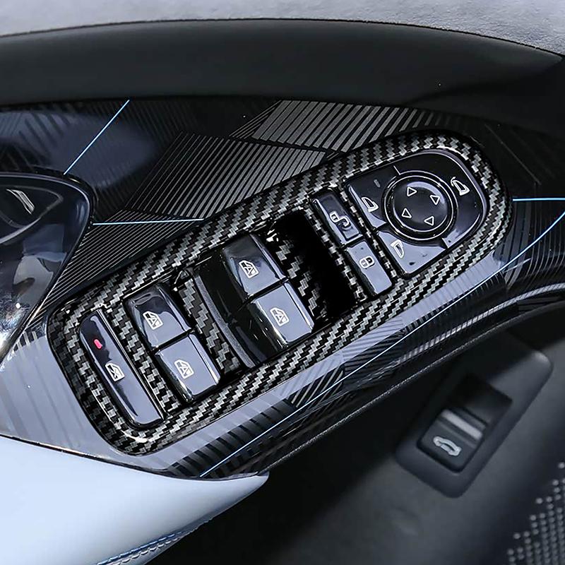 Car Styling Window Glass Lifting Buttons Frame Decoration Cover Trim For BYD Seal EV -2024 Interior Accessories