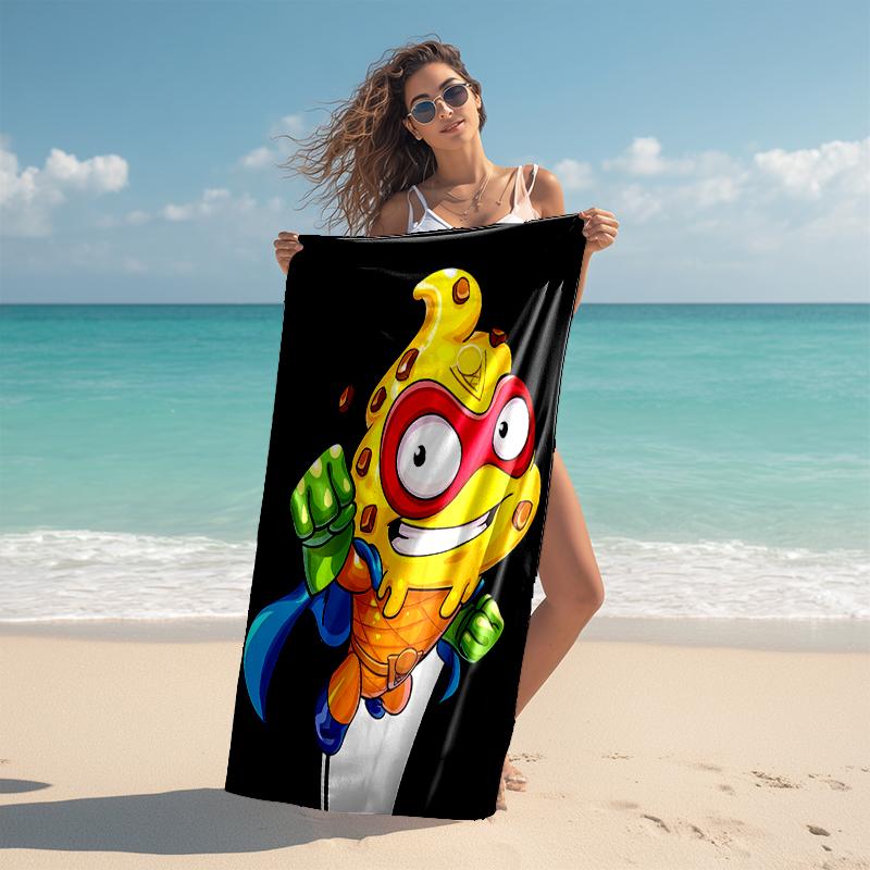 Beach Towel with Superthings3 Pattern - soft,absorbent,machine washable Lightweight&Modern,swimming,Travel Essentials