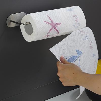 Wall Hanging Storage Rack Punch-free Puch Bearing Type Great Load And Roll Paper Dispenser