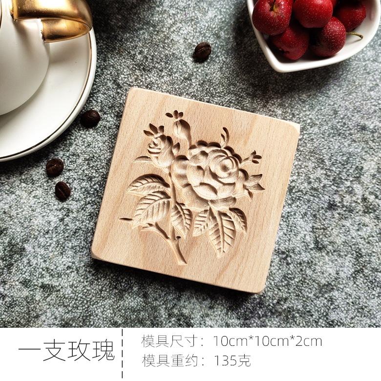 Wooden Cookie Cutter Mold Wedding Cookie Moulds Flower Tree Cartoon Animals Pattern Cake Baking Mould Tools for Christmas Easter