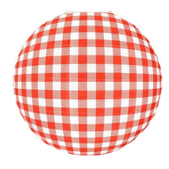 

Red Green Yellow Plaid Paper Lantern Checkered Plaid Hanging Large Round Lantern for Birthday Bachelorette Party Outdoor Camping Decor красный