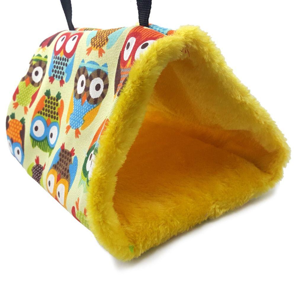 Fluffy Pet Hammock Hanging Cave Small Bird House Pet Parrot Nest  Winter