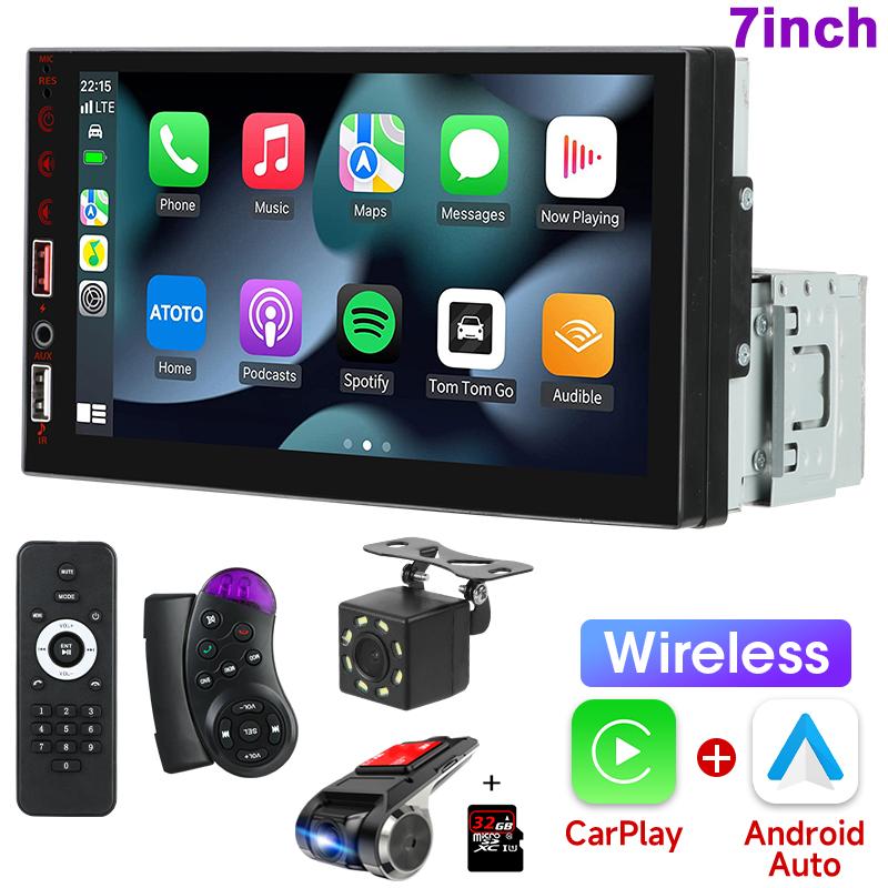 7 inch Car Radio 1 Din MP5 Carplay Android Auto HD Autoradio Multimedia Player Car Stereo Bluetooth USB FM Universal NO 2Din