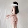 Sexy Cheongsam Lingerie Embroidered Sheer Qipao Nightwear Bed Seducing Costume Open Crotch Role Play Outfit Erotic for Women