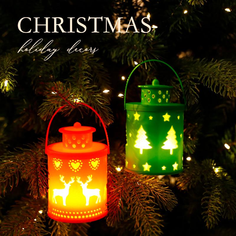 Nordic Christmas LED Lantern Ornaments - Creative Candle Lamp Decorations