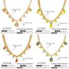 Elegant Country Fruit Charm Necklace Colorful Statement Neckchain Handmade Jewelry for Everyday and Special Occasions