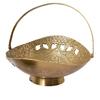 European Style Brass Carved Fruit Bowl Hollow Out Household Tea Table Snack Porch Key Jewelry Storage Tray Elegant Fruit Tray