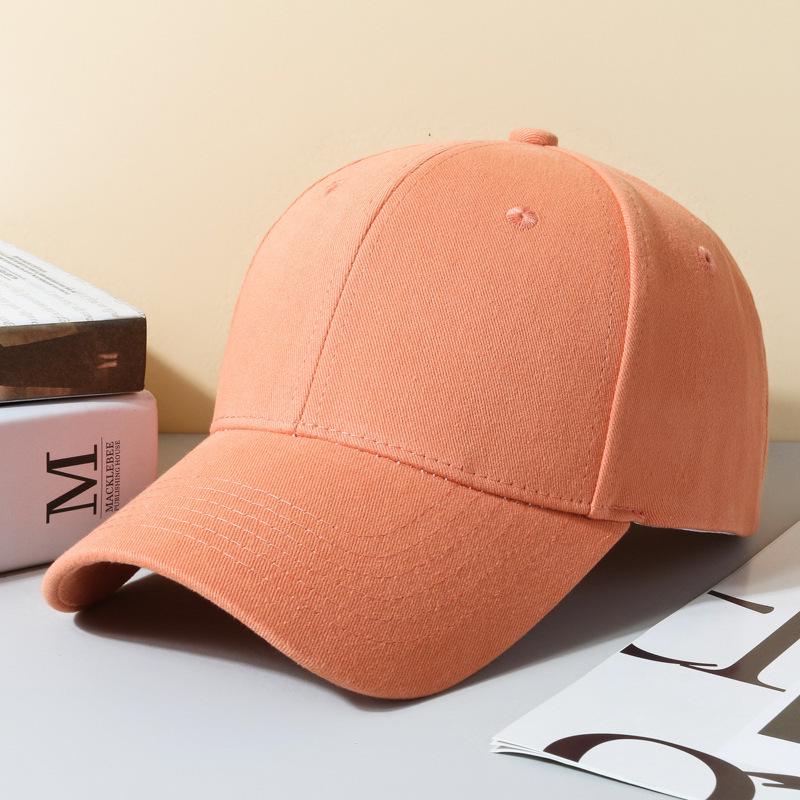 Solid Color Baseball Cap with Logo - Trendy, Casual, and Versatile Duckbill Design for Men & Women with Sun Protection