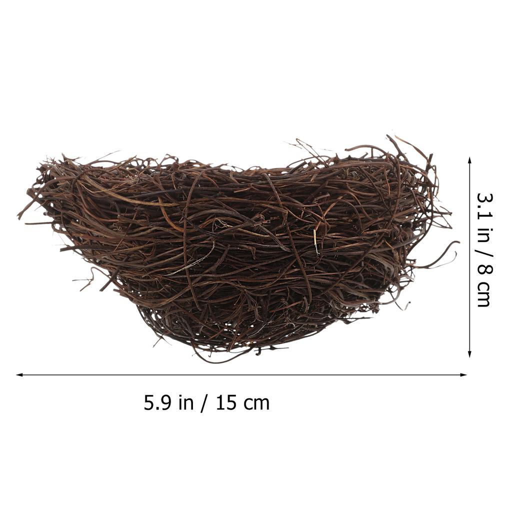 Rattan Bird Nest Handmade Realistic Simulated Nest Decor Garden Craft Wedding Table Decoration Bird Nests Garden Decor