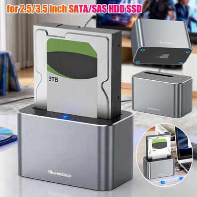 For 2.5/3.5 Inch SAS/SATA Hard Disk External Case Sata To USB 3.0 Hdd Docking Station Hdd Caddy Sata Hdd Case HDD Box Adapter