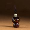 Handmade Craft Wood Car Keyring Wood Material DIY Keychain Components New Cat Shape Charm