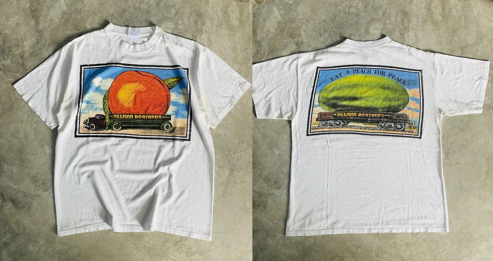 1992 The Allman Brothers - EAT A PEACH FOR PEACE White All Size Shirt AH1421 XL
