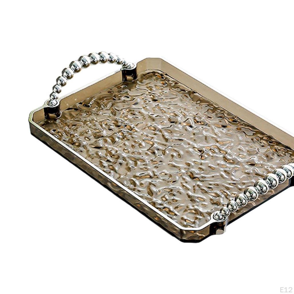 Rectangle Serving Tray Bathroom Vanity Organizer Platter Jewelry Storage