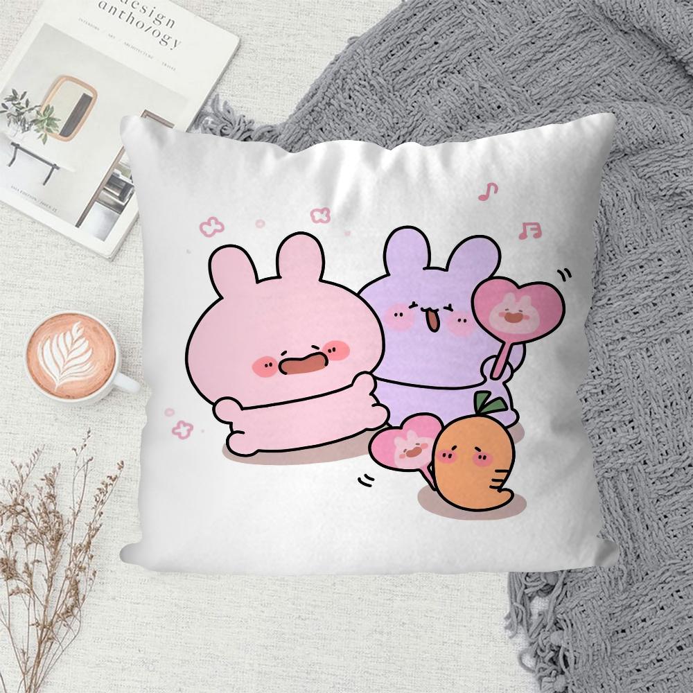 1PC Asamimichaan Asleep Asamim Pillow Case Pillow Covers Sofa Decorative Home Double-sided Printing Short Plush Cushion Cover