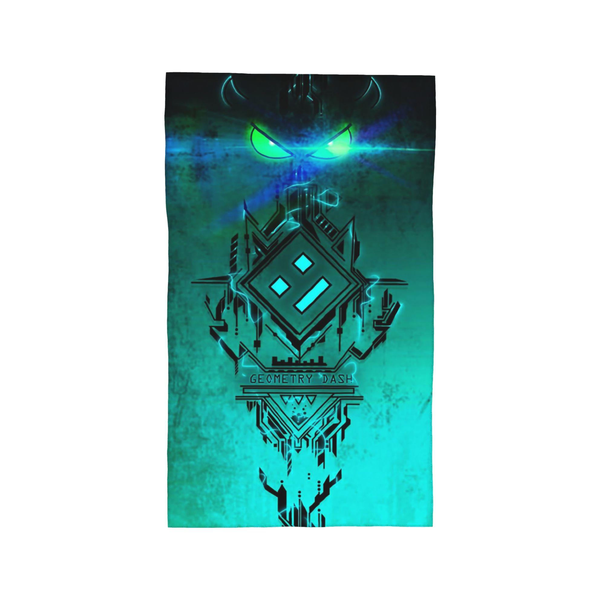 

Video Game Geometry Dash Soft Face Towel Quick Dry Pool Bath Cotton Towels Breathable W30*H60(CM)
