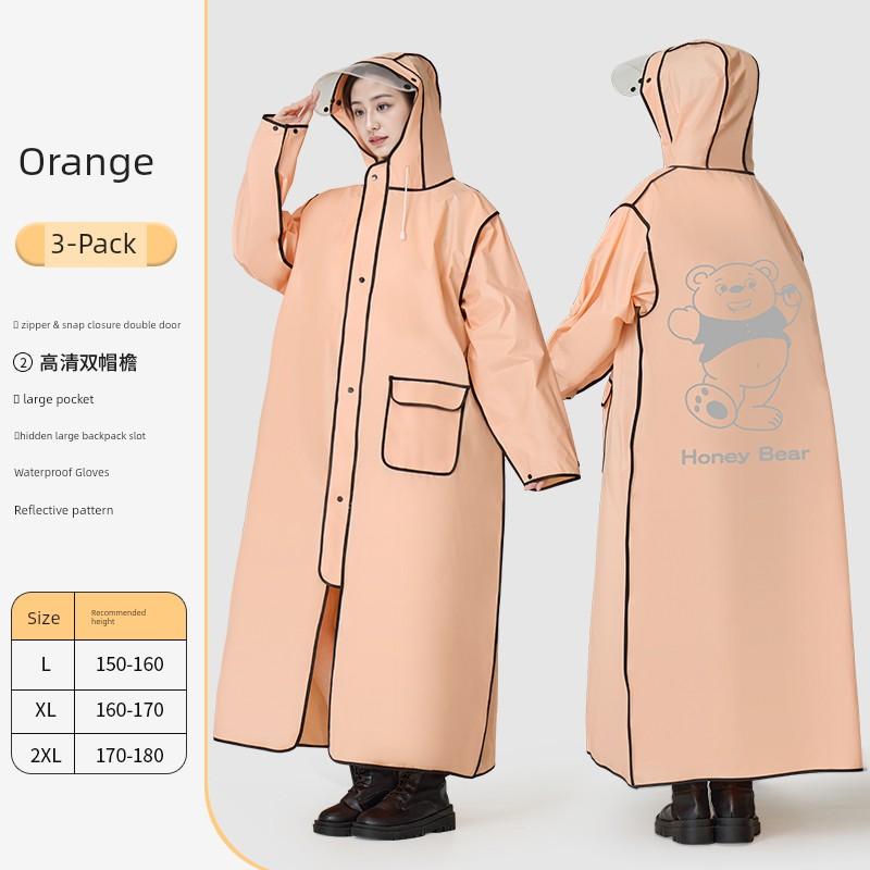 Heavy Rain-Grade Cycling Raincoat for Bicycles and Electric Bikes, Long Full-Body One-Piece Design for Women, Separate Rider and Bike, 2025 New Model